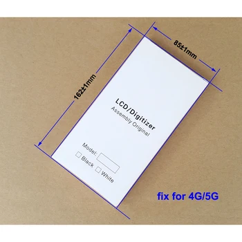 162 x 85 x 14 mm Wihte Papierovej Krabici + EVA Výplň puzdro pre iPhone 4G/5G LCD Displej Full Set Ochranné Balenie Balík 500sets/veľa