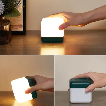 Kreatívne LED Nočné Svetlo Flip Načasovanie Cube Stôl Svietidlo Nabíjateľné Úspory Energie Nočná Lampa Pre Domáce Spálňa Decor Stôl Lampy