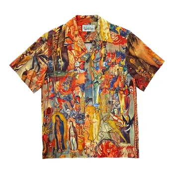Blázon Maria Krátke Tričko nástenné Maľby Tlač Muži Ženy 1:1 Najlepšia Kvalita Japonský štýl Košele Tees oblečenie mužov
