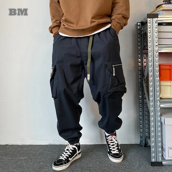 Streetwear Módy Hip Hop Voľné Vonkajšie Cargo Nohavice Mužov Oblečenie Harajuku Joggers Kórejský Štýl Neforemné Nohavice Taktické Behanie