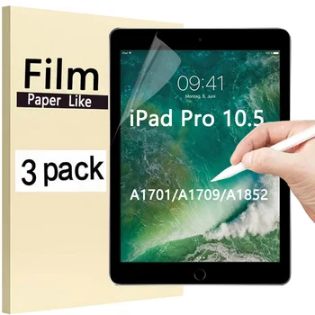 (3 Pack) Screen Protector Pre Apple iPad Pro 10.5 2017 A1701 A1709 A1852 Anti-Scratch Tablet Kniha Ako Film