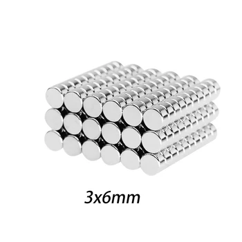 50pcs/100ks Baiozraw Neodýmu Magnet 6mmx3mm Malé Okrúhle silných Magnetov 6x3mm pre Voron 3D tlačiarne diely