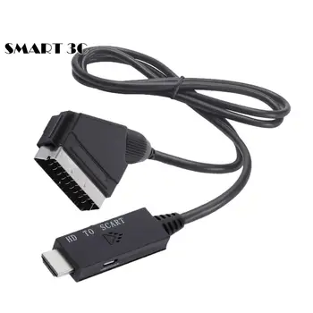 HDMI Scart Pripojenie Kábel 1m Audio Video Converter HDMI Scart HD Prevodník Výstup Audio Video kábel Kábel Adaptéra