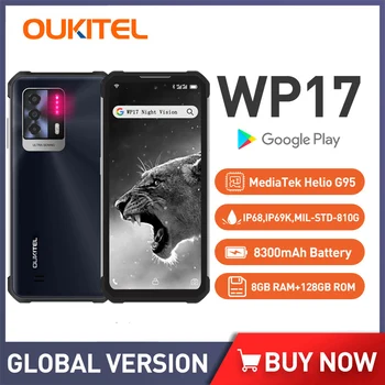 Oukitel WP17 8GB 128GB Octa-Core Smartphone 8300mAh 64MP Kamery, mobilné telefóny 6.78 Palcový FHD Displej NFC Mobilný Telefón