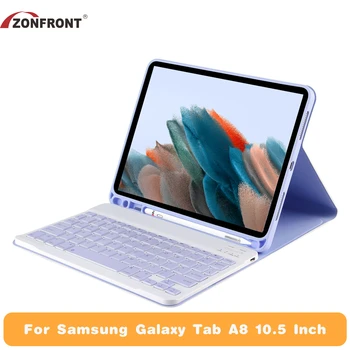 Klávesnica obal pre Samsung Galaxy Tab A8 10.5 Palcový 2022 (SM-X200/X205/X207) Vymeniteľné Bezdrôtovej Bluetooth Klávesnice Prípade Funda