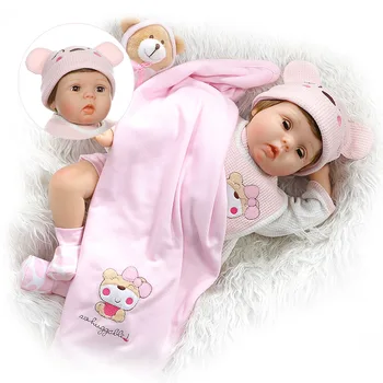 55 CM Baby Doll s Nový Typ Hnuteľného Blikať Oči Je Krásny Darček k Narodeninám pre Chlapcov a Dievčatá