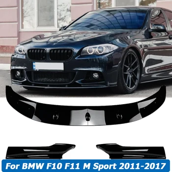 Predný Nárazník Pery Spojler, Bočné Splitter Canard Difúzor Kryt Tela Držiak Pre BMW Série 5 F10 F11 M Šport 2011-2017 Auto Príslušenstvo